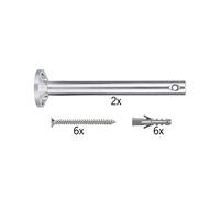 Paulmann 17806 Cable Accessory Deflector/Suspension for Tension Cable 1 Pair 165 mm Chrome matt Accessories Halogen Cable Systems 12V Includes dowels and Bolts