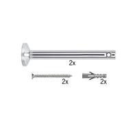 Paulmann 17824 Cable System for Tension Rope 1 Pair 165 mm Chrome Halogen Cable Systems 12 V Includes Dowels and Screws