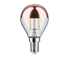 Paulmann 2.5W E14 Small LED Light Bulb Mirrored Copper Warm White 2700K