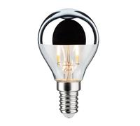 Paulmann 28663 LED Drop-Shaped Filament lamp 2.6 watts lamp Crown Mirror Silver 2700 K Warm White E14