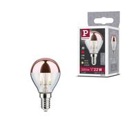 Paulmann 28665 LED drop-shaped filament lamp 2.6 watts lamp crown mirror copper 2700 K warm white E14