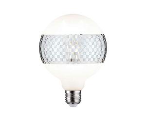 Paulmann 28742 LED lamp G125 Globe 4.5 watts dimmable lamp semi-Crown Silver efficient Light Glass Gold Light 2600 K E27, Ring Mirror Silver