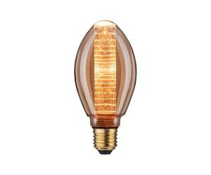 Paulmann 28828 LED Lamp InnerGlow Interior Bulb with Ring Pattern 120lm 3.6 Watt dimmable Lighting Gold Vintage Glass 1800 K E27 Light Source