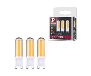 Paulmann 29045 Standard 230V LED pin Base G9 230V 3-Piece Set 3x4.6W 3x470lm Clear Glass 2700K - Warm White lamp