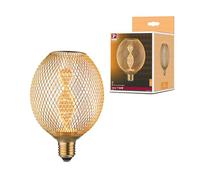 Paulmann 29088 Metallic Glow Edition Standard 230V LED Globe E27 Helix 3.5W 130lm 110mm Brass Metal 1800K