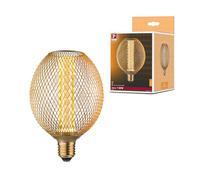 Paulmann 29089 Metallic Glow Edition Standard 230V LED Globe E27 Spiral 4.2W 200lm 110mm Brass Metal 1800K