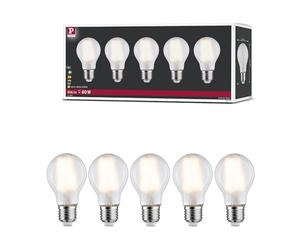 Paulmann 29090 Filament 230V LED pear E27 5-Piece Set 5x7W 5x806lm 60mm matt Glass 2700K - Warm White