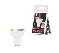 Paulmann 29147 Standard 230V Smart Home Zigbee LED Reflector GU10 350lm 4.8W RGBW+ dimmable lamp, 4.8 W, Matt White