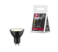 Paulmann 29166 LED Reflector Standard 230V GU10 750lm 8W 2700K Dimmable Matt Black 36° RAL9004 Bulb