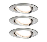 Paulmann 3-spot Nova Coin round swivel, iron