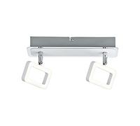 Paulmann 66639 Spotlight Frame 2x4.5W White matt/Chrome 230V Metal, 28 x 10 x 13,1 cm
