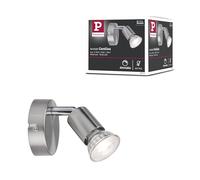 Paulmann 66743 Carolina Spotlight spot Without lamp Ceiling lamp max. 1x10 watts Nickel matt Metal GU10