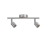 Paulmann 66744 Carolina Spotlight spot Without lamp Ceiling lamp max. 2x10 watts Nickel matt Metal GU10
