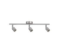 Paulmann 66745 Carolina Spotlight spot Without lamp Ceiling lamp max. 3x10 watts Nickel matt Metal GU10