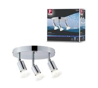 Paulmann 66747 Ceiling Spotlight Carolina Ip44 Gu10 230V Max. 3X10W Dimmable Chrome Triple-Flame Spotlight