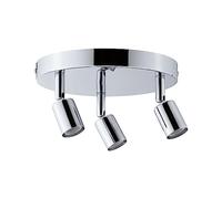 Paulmann 66747 Ceiling Spotlight Carolina IP44 GU10 230V max. 3x10W dimmable Chrome Triple-Flame Spotlight