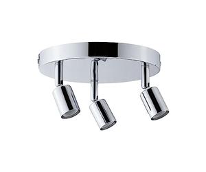 Paulmann 66747 Ceiling Spotlight Carolina IP44 GU10 230V max. 3x10W dimmable Chrome Triple-Flame Spotlight
