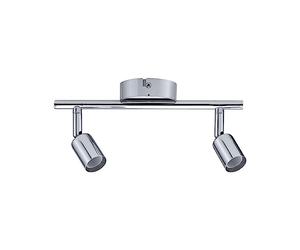 Paulmann 66748 Ceiling Spotlight Carolina IP44 GU10 230V max. 2x10W dimmable Chrome Double-Flame Spotlight