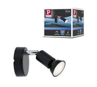 Paulmann 66750 Carolina Spotlight Ip44 Max. 10 Watts Dimmable Ceiling Spotlight Anthracite, Chrome Ceiling Lamp Metal