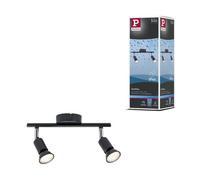 Paulmann 66751 Carolina Spotlight Ip44 Max. 2X10W Dimmable Ceiling Spotlight Anthracite, Chrome Ceiling Lamp Metal