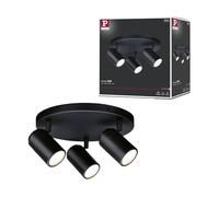 Paulmann 66776 Spotlight Zyli IP44 GU10 230V max. 3x10W dimmable Black matt