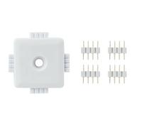 Paulmann 70282 Function YourLED X-Connector for LED Strip White Strip Accessory 4-Way Branching Plastic Simple Plug System