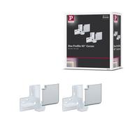 Paulmann 70453 Duo Profile 90 Deg. Tilt Corner For Corner Installation On Flat Walls 2-Pack Grey Plastic Accessory For