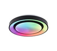 Paulmann 70545 LED Ceiling Luminaire Rainbow with Rainbow Effect incl. 1x38.5 W dimmable dynamicRGBW Colour Control Black, White Plastic, Metal 3000 K