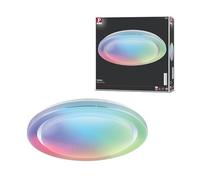 Paulmann 70547 LED Ceiling Light Rainbow with Rainbow Effect incl. 1x38.5 W dimmable dynamicRGBW Colour Control Chrome, White Plastic, Metal 3000 K