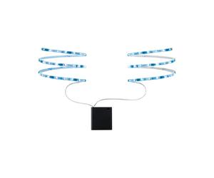 Paulmann 70702 Function Mobile Strip 2x80cm Blue 0.6W 9 V 4xAA White Metal/Plastic