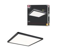 Paulmann Atria Shine 71001 LED Panel 293 x 293 mm Square Including 1 x 16 W Warm White Black Light Panel Plastic Ceiling Panel 3000 K