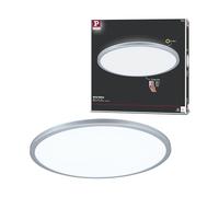 Paulmann 71006 LED Panel Atria Shine 420 mm 3-Step-Dim Round incl. 1x22 W dimmable Daylight White Chrome matt Light Panel Plastic Ceiling Panel 4000 K