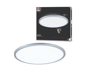 Paulmann 71006 LED Panel Atria Shine 420 mm 3-Step-Dim Round incl. 1x22 W dimmable Daylight White Chrome matt Light Panel Plastic Ceiling Panel 4000 K