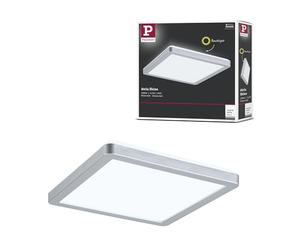 Paulmann 71007 LED Panel Atria Shine 190x190 mm Angular incl. 1x11.2 W Daylight White Chrome matt Light Panel Plastic Ceiling Panel 4000 K