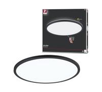 Paulmann 71013 LED Panel Atria Shine 420 mm 3-Step-Dim Round incl. 1x22 W dimmable Daylight White Black Light Panel Plastic Ceiling Panel 4000 K