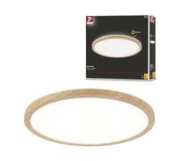 Paulmann 71028 LED Panel Atria Shine Ceiling luminaires with Backlight Round IP44 16W 1600lm 293 mm Wood Look Plastic 3000K - Warm White Bathroom luminaires
