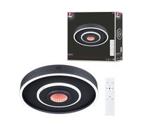 Paulmann 71039 LED Ceiling luminaire Spaceglow Four RGB+ 320lm / 800lm 400mm 230V 22W Black matt dimmable wall/Ceiling luminaire