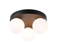 Paulmann 71069 Ceiling luminaire Selection Bathroom Gove IP44 G9 230V max. 3x20W dimmable Black matt, Satin Bathroom luminaire