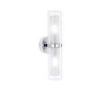 Paulmann 71077 wall luminaire Selection Bathroom Luena IP44 E14 230V max. 2x20W dimmable Chrome Glass Bathroom luminaire