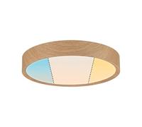 Paulmann 71085 LED Ceiling luminaire Selection Bathroom Tega IP44 White Switch 1200lm 230V 22.5W Wood Look Bathroom luminaire Bathroom luminaire
