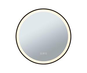 Paulmann 71088 LED illuminated mirror Mirra IP44 White Switch 750lm 230V 11.5W dimmable black, mirror bathroom luminaire