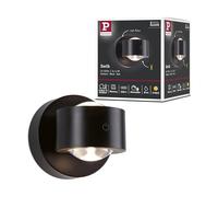 Paulmann 71290 LED Battery wall Light Zorik IP44 dimmable 2700K 100 mm 2x1.1W Black