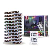 Paulmann 78887 LED Strip Dynamic Set 3 m Dynamic Rainbow RGB IP20 12 V DC incl. 1 x 5 Watt Dimmable Strip Light White Plastic