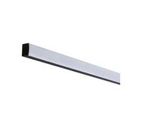 Paulmann 78903 Square Profile With White Diffuser 2M Led Channels Black Strips Aluminium, Plastic Strip