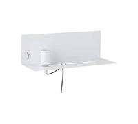 Paulmann 78915 Devara Wall luminaire with Shelf max. 40 watts Wall-Mounted Reading lamp White Reading luminaire Metal Wall lamp E27