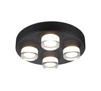 Paulmann 79558 Selection Bathroom Wall and Ceiling lamp Kame IP44 3000K 4x2000lm 230V 4x4,2W Signal Black