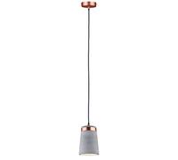 Paulmann 79617 Neordic Stig Pendant luminaire max. 1x20W Pendant lamp for E27 Lamps Ceiling lamp Grey/Copper matt 230V Concrete/Metal Without lamp