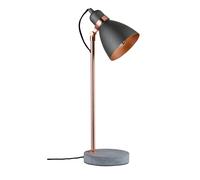 Paulmann 79624 Neordic Orm Table luminaire max. 1x20W Table lamp for E27 Lamps Bedside lamp Grey/Copper matt 230V Metal/Concrete Without lamp