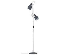 Paulmann 79690 Neordic Haldar Floor luminaire max. 2x20W Floor lamp for E14 Lamps Floor luminaire Dark Grey/Chrome matt floodlight 230V Metal Without lamp