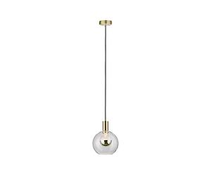 Paulmann 79725 Neordic Esben Pendant luminaire max. 1x20W Pendant lamp for E27 Lamps Ceiling lamp Clear/Brushed Brass 230V Glass/Metal Without lamp
